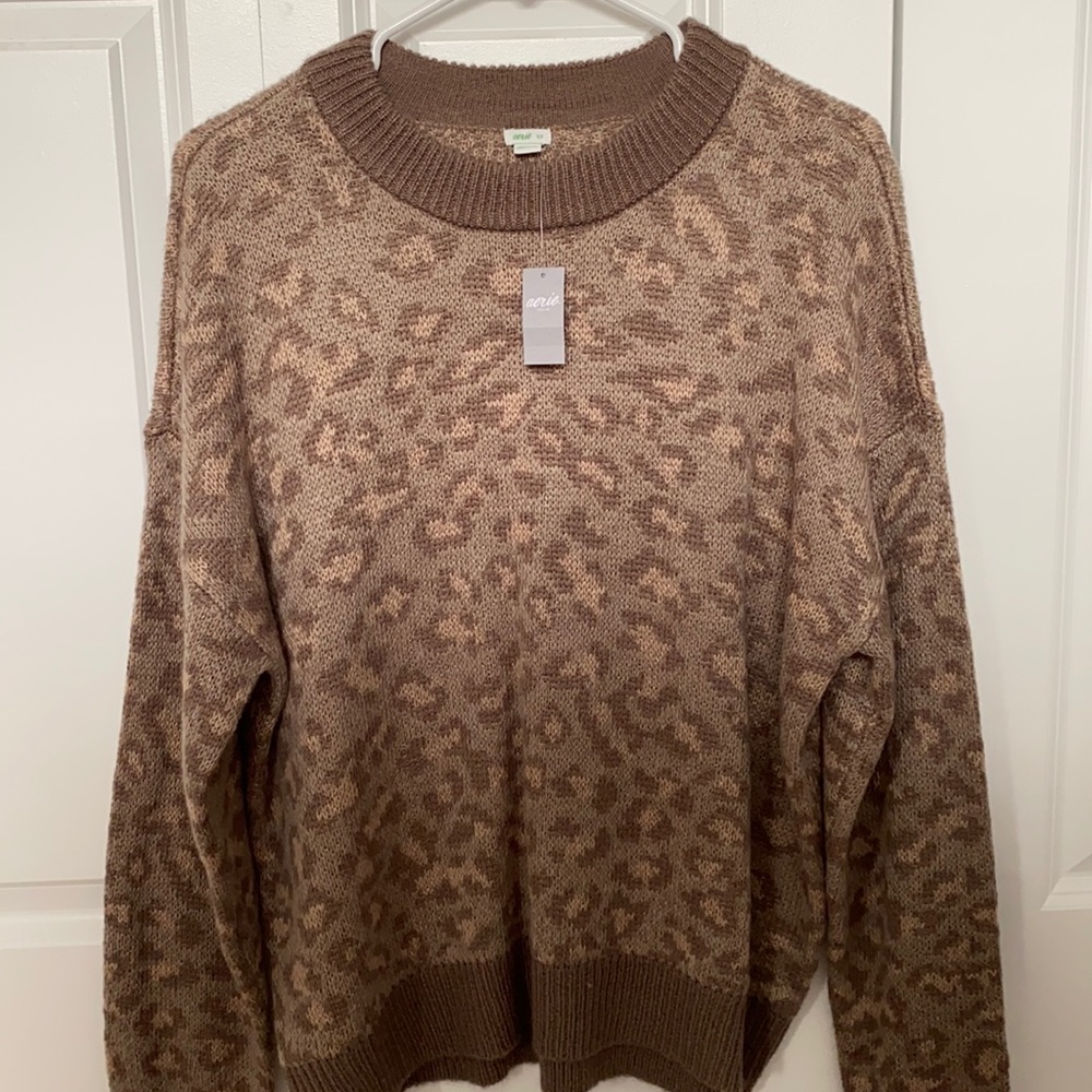 Aerie Leopard Print Sweater